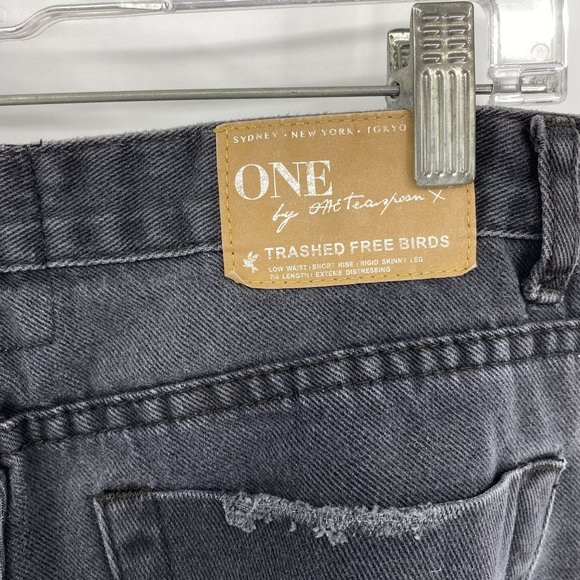 One Teaspoon Black Distressed Jeans - Picture 4 of 12